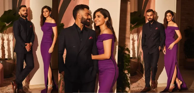 Anushka Sharma Rocks Off-Shoulder Purple Gown with Virat Kohli!