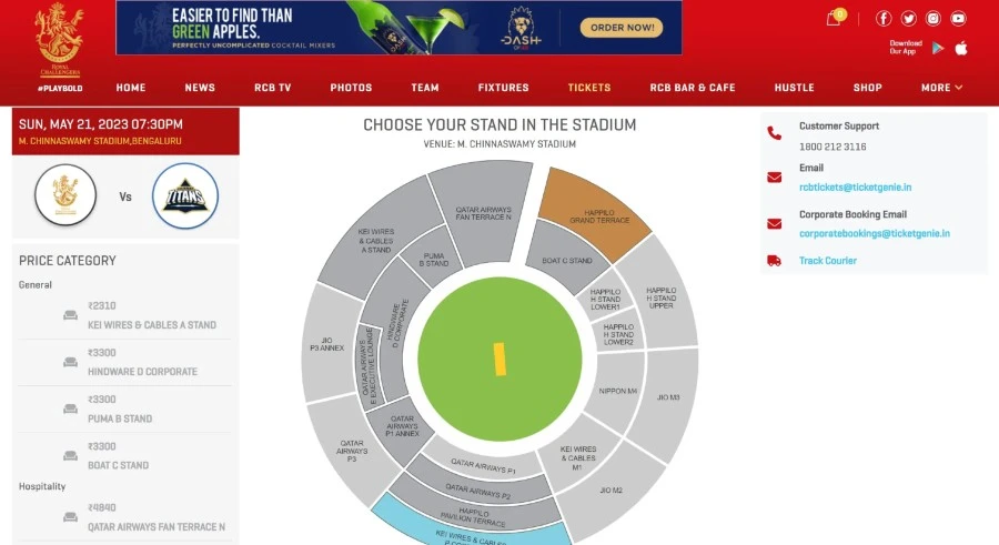 IPL ticket booking 2023