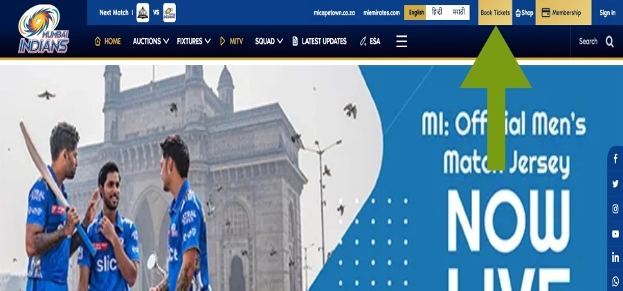 Mumbai Indians tickets IPL