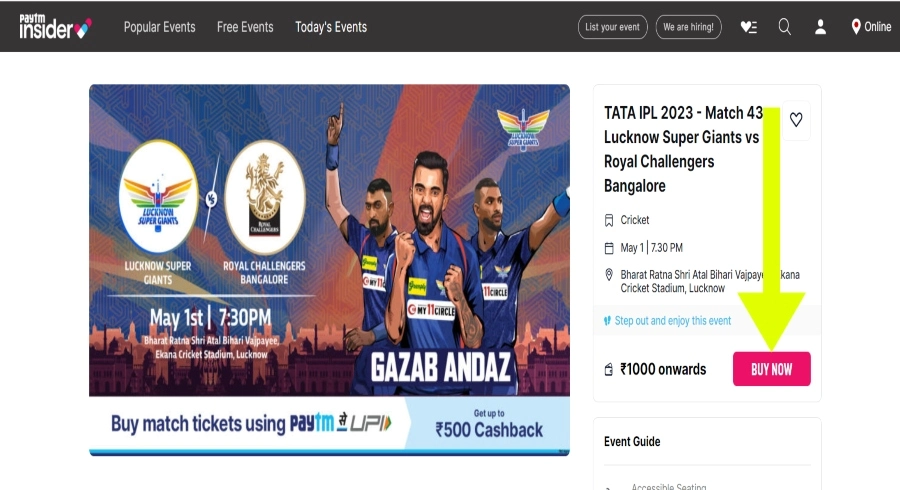 How to book tickets on PaytmInsider