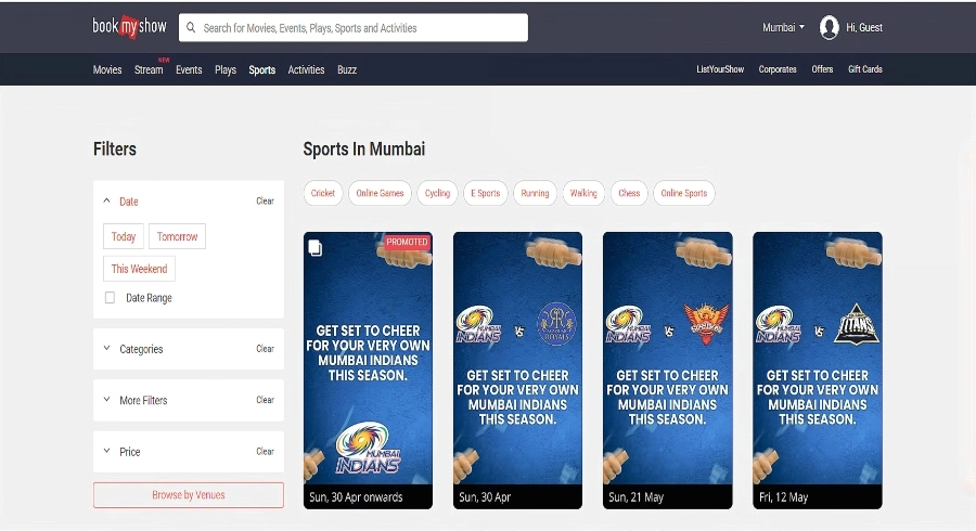 IPL ticket booking 2023 online